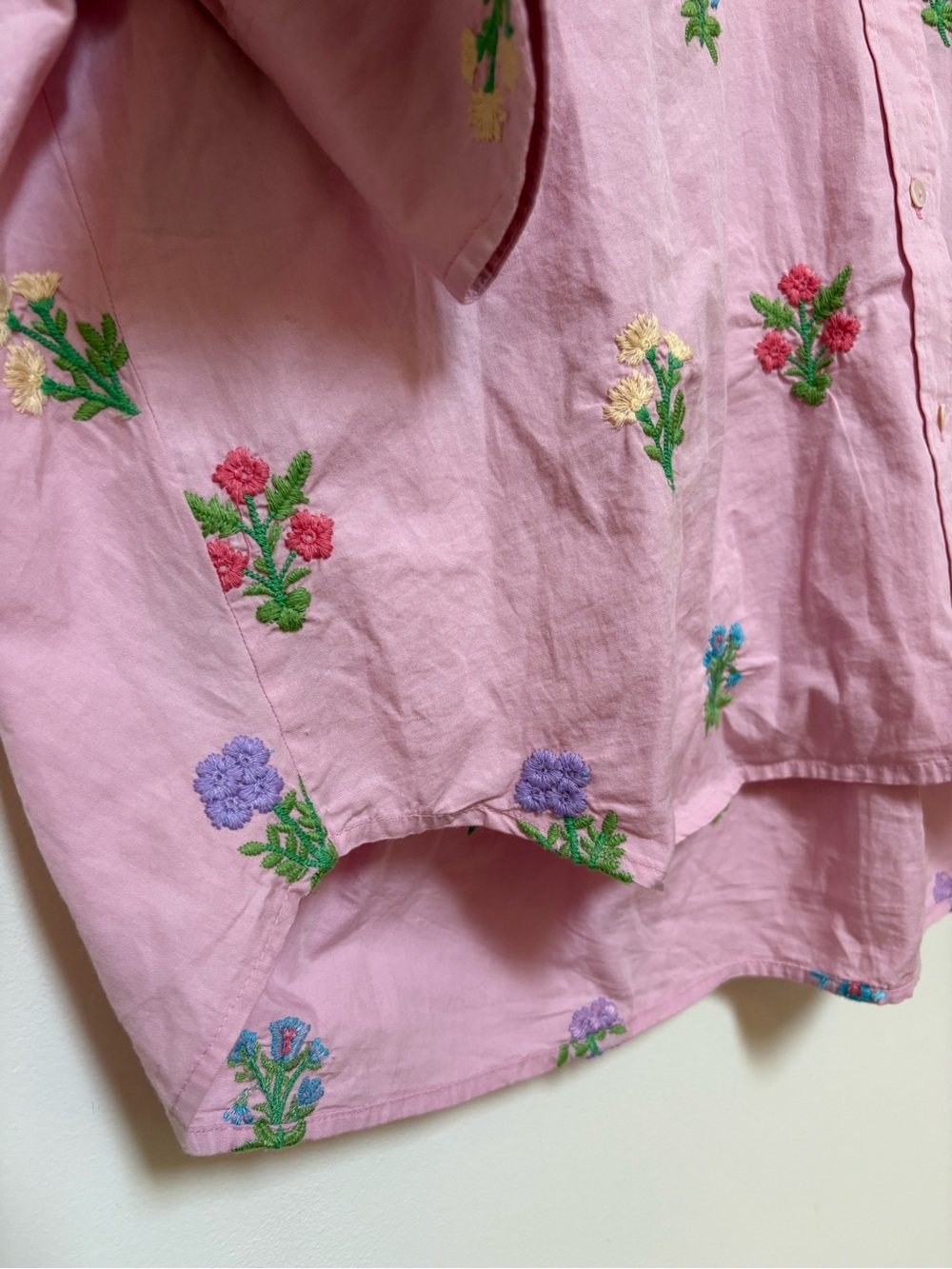 NWOT Maeve Mabel Boxy Embroidered Oxford Shirt Size XL - Picture 7 of 15